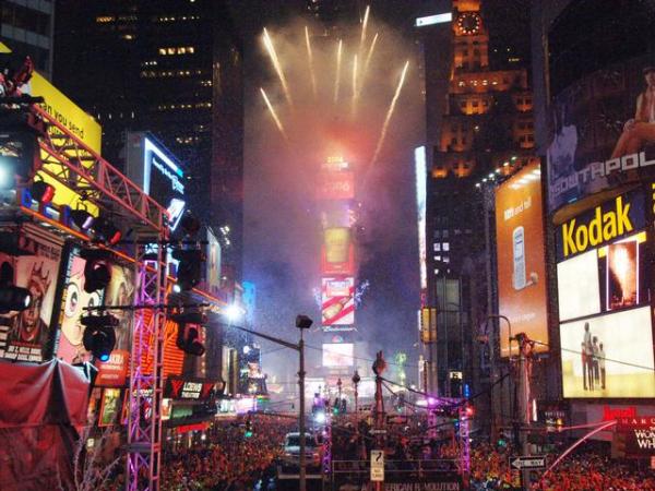 Festa de Réveillon na Times Square, NY. (Foto: Divulgação)